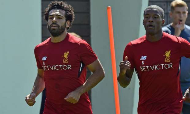 بالصور| المران الأول لمحمد صلاح في ملعب "أنفيلد"