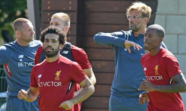 بالصور| المران الأول لمحمد صلاح في ملعب "أنفيلد"