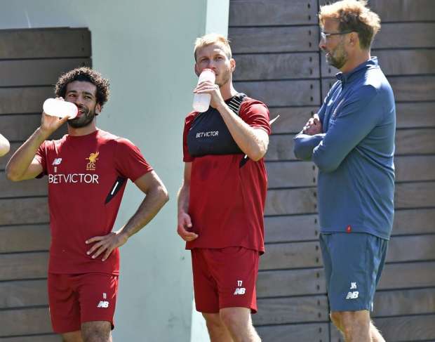 بالصور| المران الأول لمحمد صلاح في ملعب "أنفيلد"